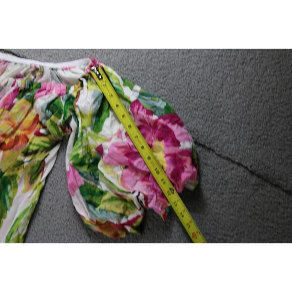 FARM Rio Dress Womens Small Floral Print Painted Flowers Off The Shoulder Maxi - Picture 10 of 10